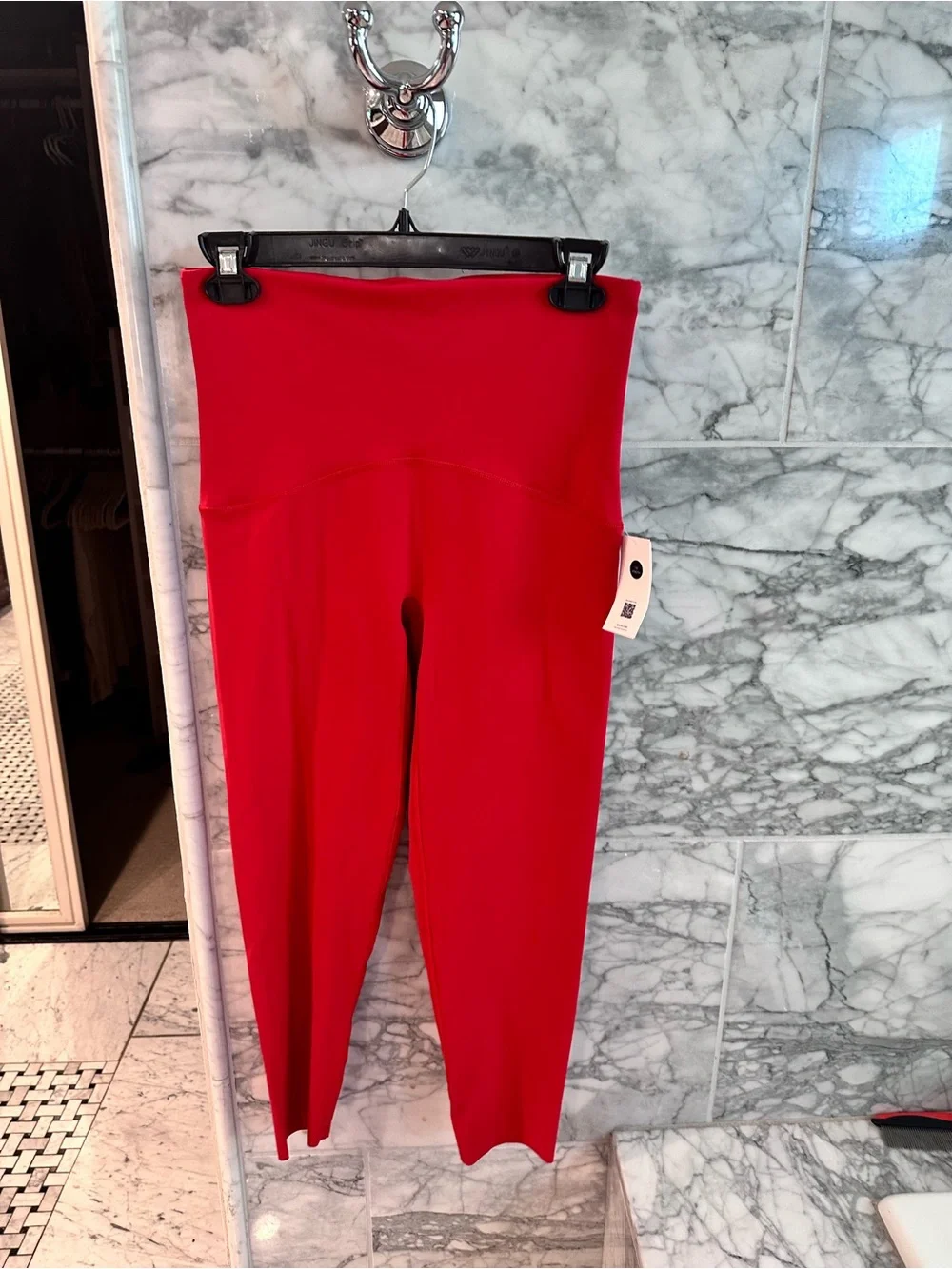 ❤️ Spanx red set! High rise 7/8 leggings and half zip sweatshirt set medium